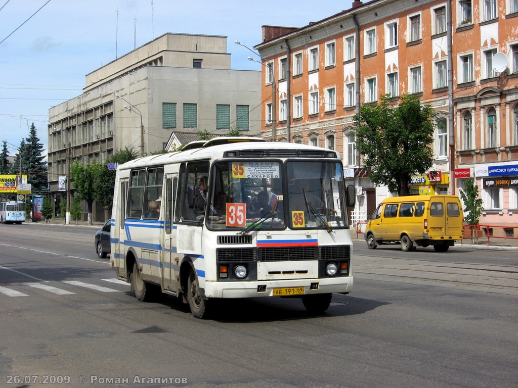 Tver region, PAZ-32054 # АЕ 191 69; Tver region — Route cabs of Tver (2000 — 2009).