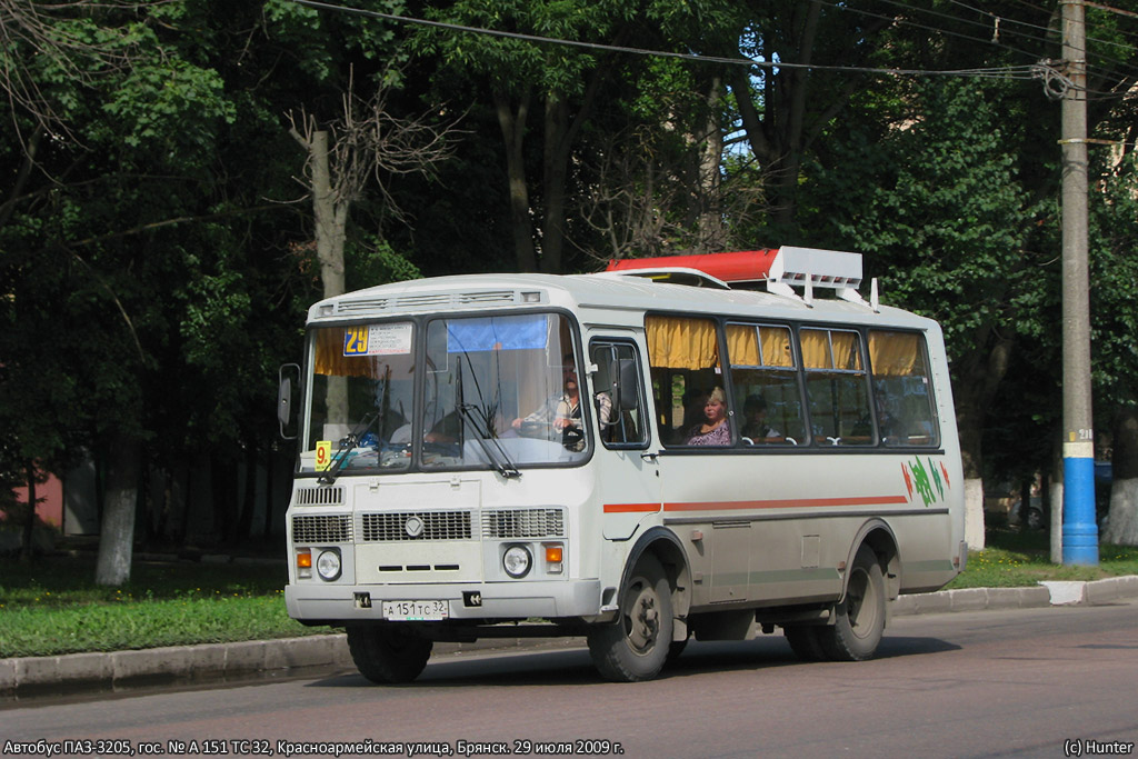 Брянская область, ПАЗ-32054 № А 151 ТС 32