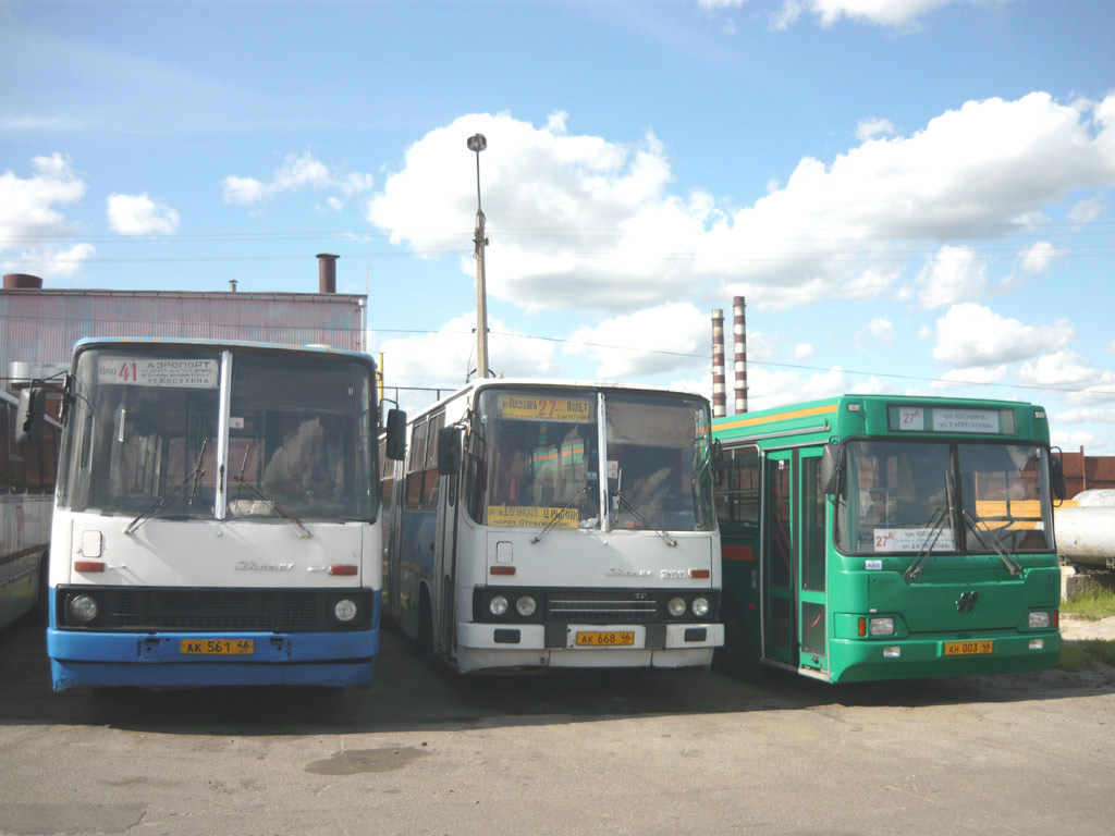 Курская область, Ikarus 260.43 № 561; Курская область, Ikarus 260.50 № 668; Курская область, Неман-5201 № АН 003 46; Курская область — ОАО "ПАТП города Курска"