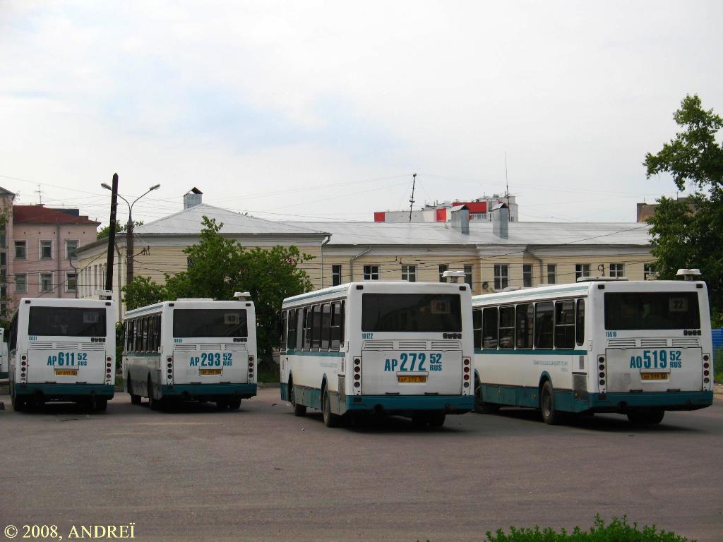 Nizhegorodskaya region, LiAZ-5256.26 Nr. 15181; Nizhegorodskaya region, LiAZ-5256.26 Nr. 10159; Nizhegorodskaya region, LiAZ-5256.26 Nr. 10122; Nizhegorodskaya region — Bus stations, End Stations