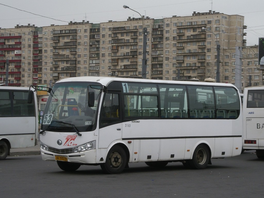 Санкт-Петербург, Yutong ZK6737D № 2193