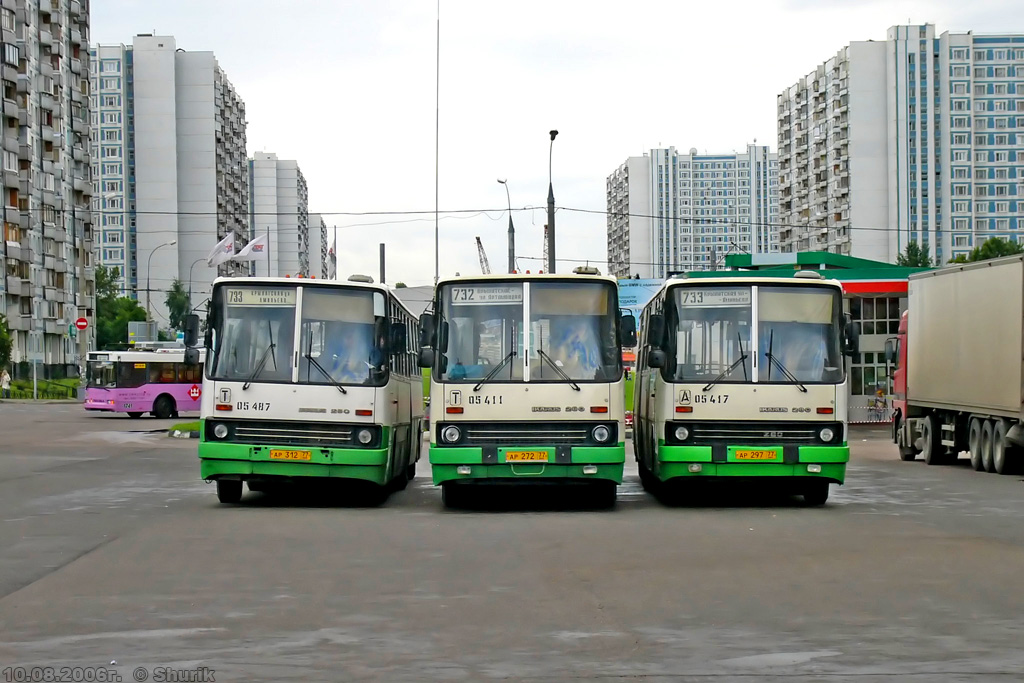 Москва, Ikarus 280.33M № 05487; Москва, Ikarus 280.33M № 05411; Москва, Ikarus 280.33M № 05417