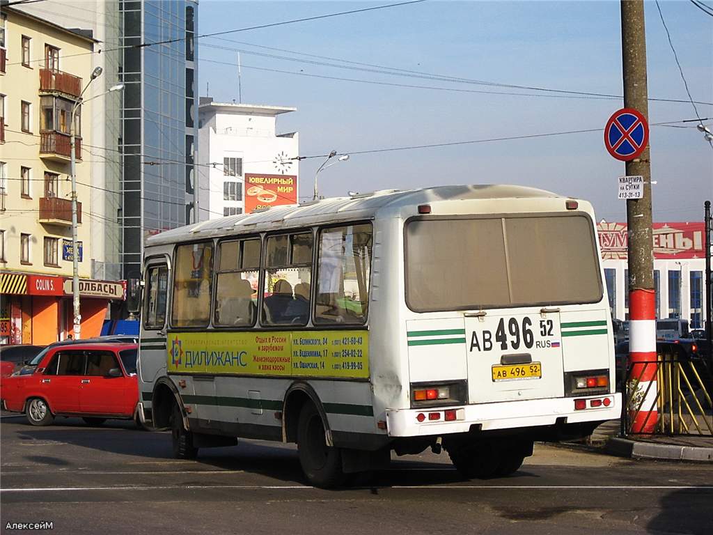 Нижегородская область, ПАЗ-32054 № АВ 496 52