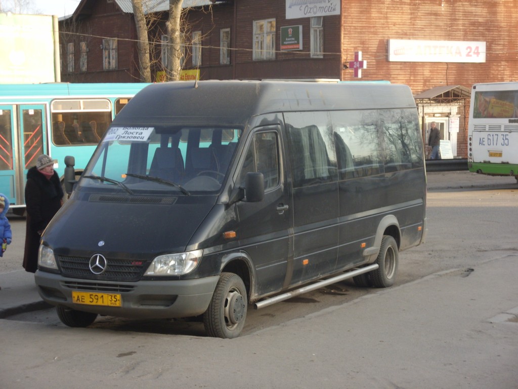 Вологодская область, Mercedes-Benz Sprinter W904 411CDI № АЕ 591 35