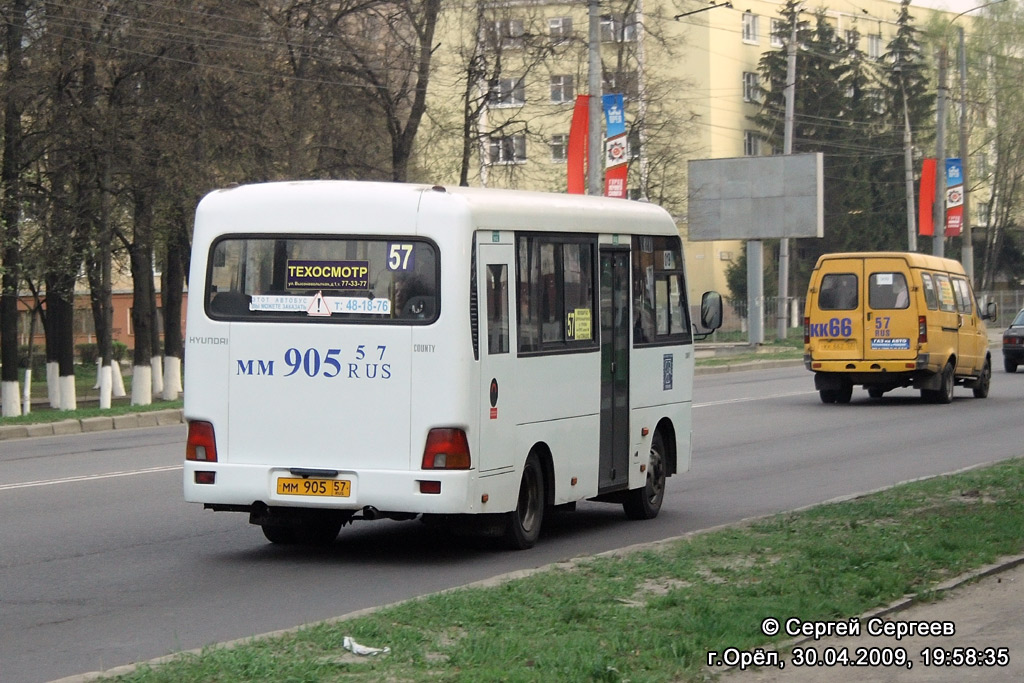 Орловская область, Hyundai County SWB (ТагАЗ) № 019; Орловская область, ГАЗ-322132 (XTH, X96) № КК 662 57