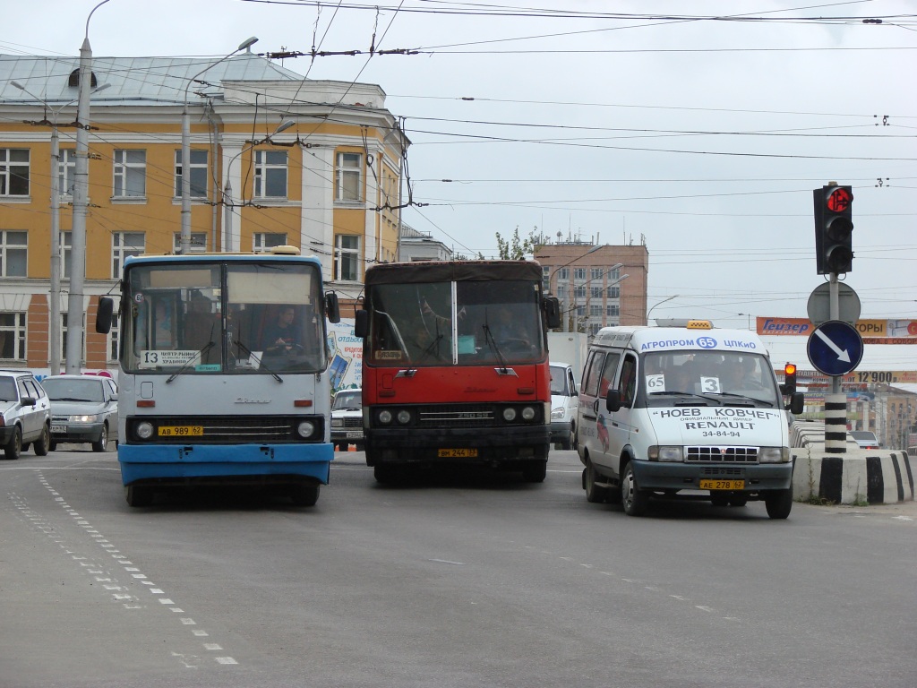 Рязанская область, Ikarus 280.02 № 1038; Владимирская область, Ikarus  250.59 № ВМ 244 33; Рязанская область, ГАЗ-322132 (X89-BE1) № АЕ 278 62;  Рязанская область — Разные фотографии — Фото — Автобусный транспорт