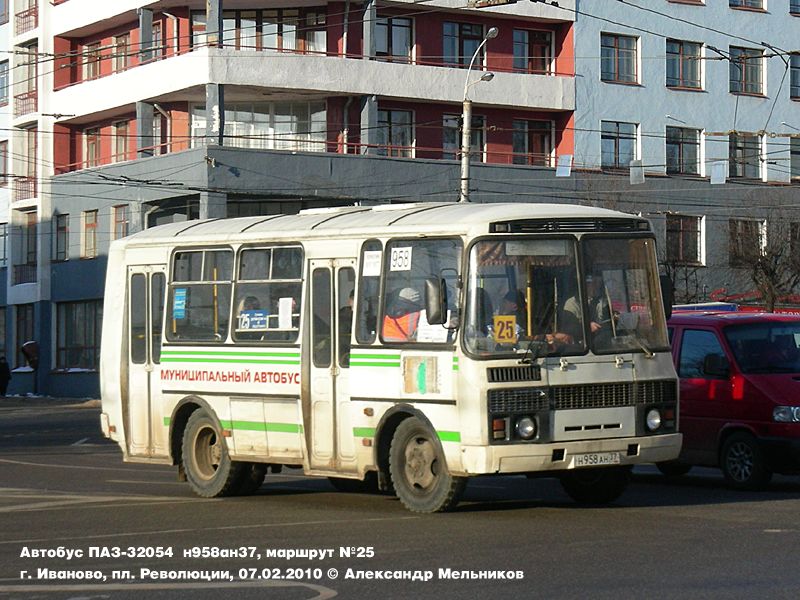 Ивановская область, ПАЗ-32054 № Н 958 АН 37