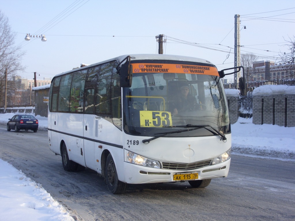 Санкт-Петербург, Yutong ZK6737D № 2189