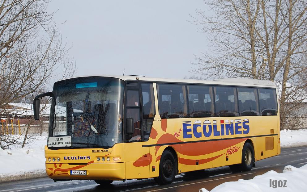 Латвия, Neoplan N316K Euroliner № HK-5412