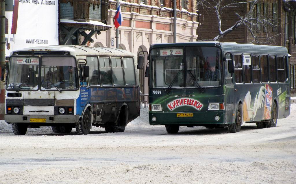 Нижегородская область, ПАЗ-32054 № АМ 021 52; Нижегородская область, ЛиАЗ-5256.26 № 70897