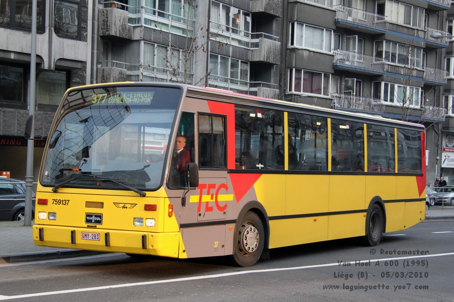 Бельгия, Van Hool A600 № 759137