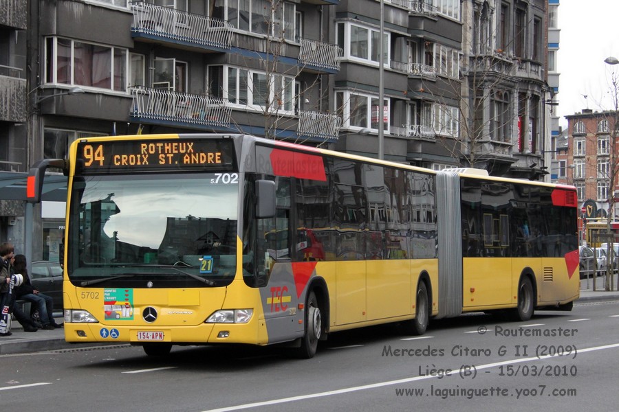 Бельгия, Mercedes-Benz O530G Citaro facelift G № 5702