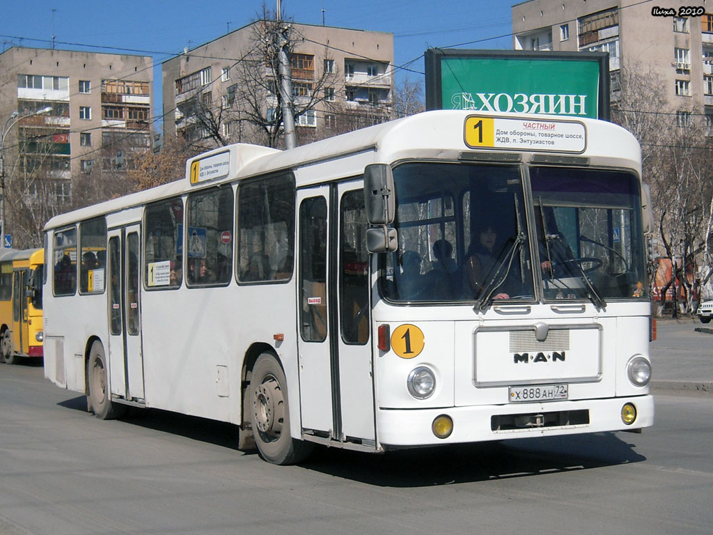 Тюменская область, MAN 192 SL200 № Х 888 АН 72 — Фото — Автобусный транспорт