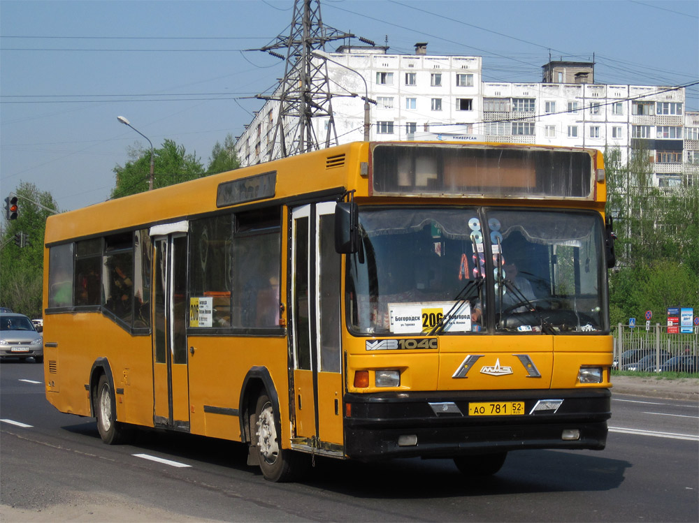 Нижегородская область, МАЗ-104.С21 № АО 781 52