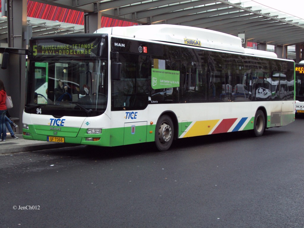 Люксембург, MAN A21 Lion's City NL313 CNG № 94