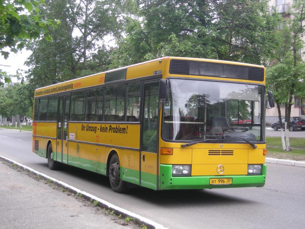 Vlagyimiri terület, Mercedes-Benz O407 sz.: ВТ 996 33