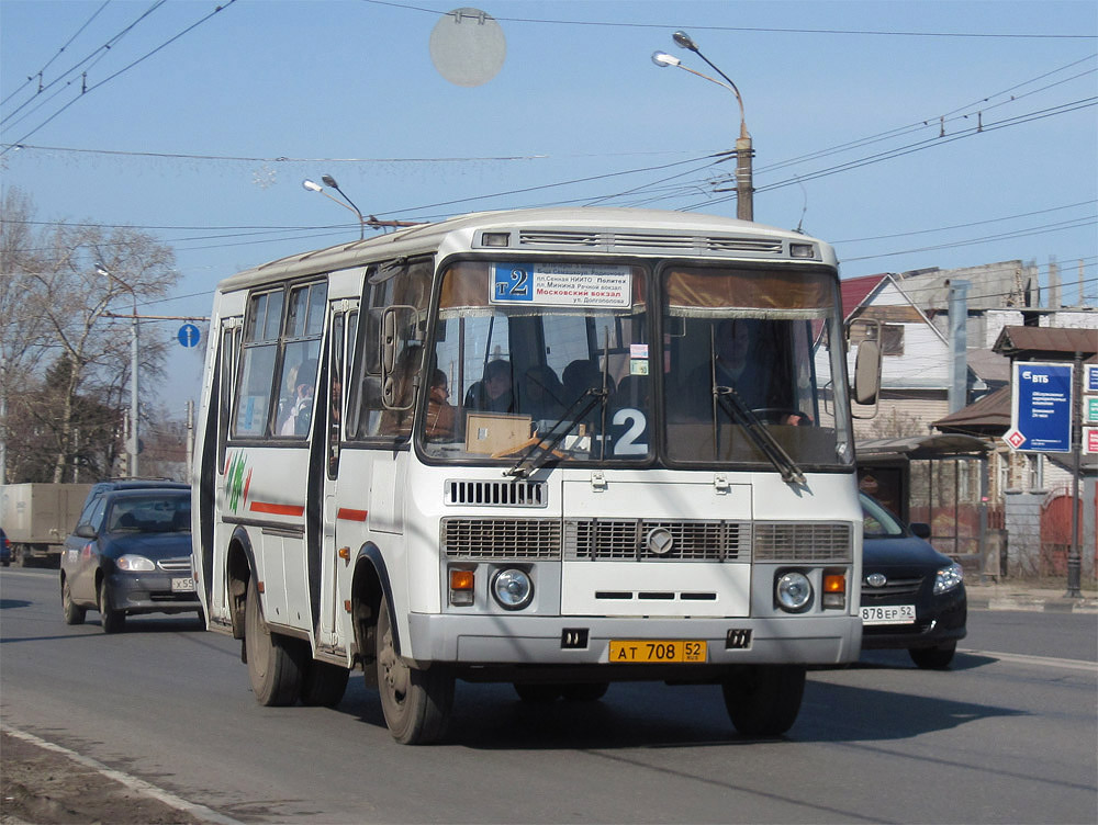 Нижегородская область, ПАЗ-32054 № АТ 708 52