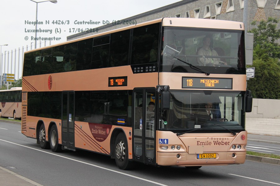 Люксембург, Neoplan PE3 N4426/3ÜL Centroliner № EW 1092