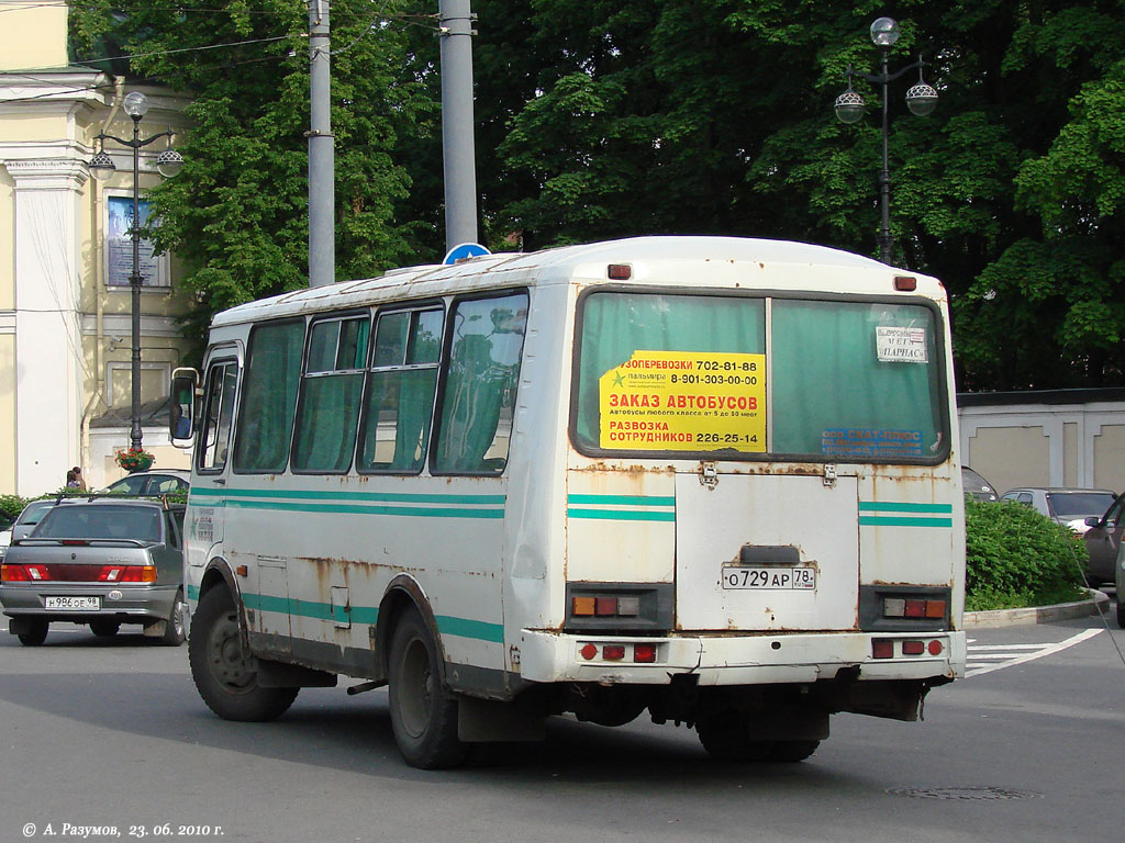 Санкт-Петербург, ПАЗ-32053 № О 729 АР 78