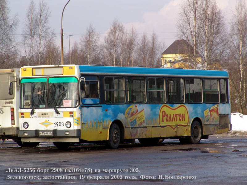 Санкт-Петербург, ЛиАЗ-5256.25 № 2908