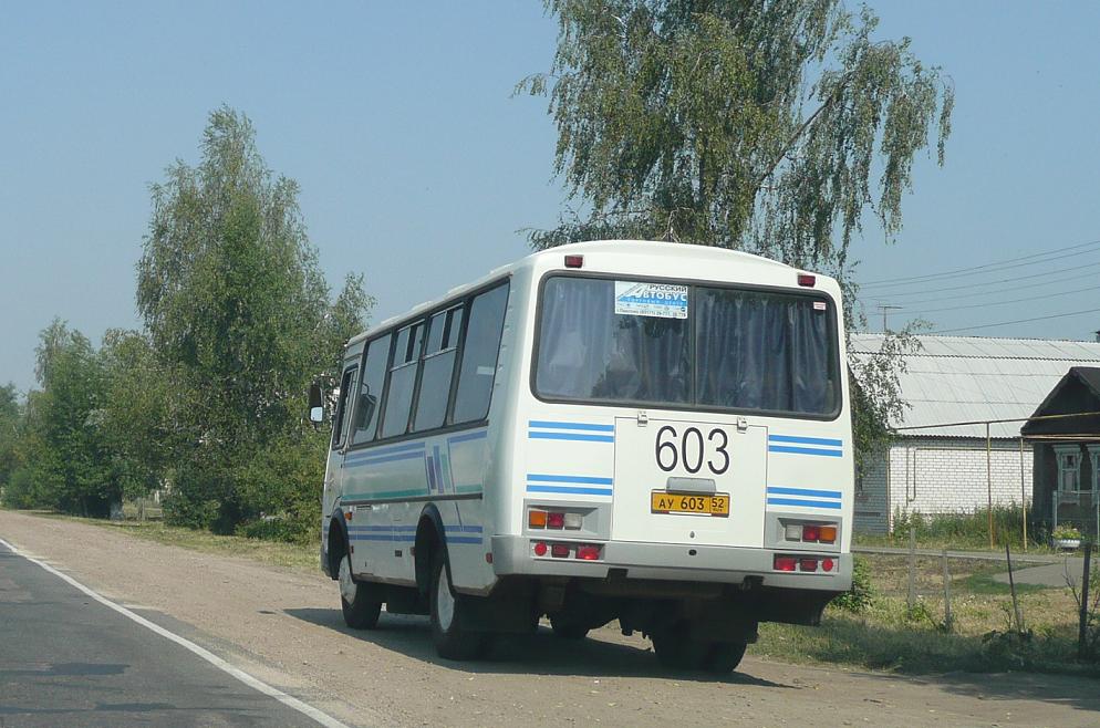 Нижегородская область, ПАЗ-32053 № АУ 603 52