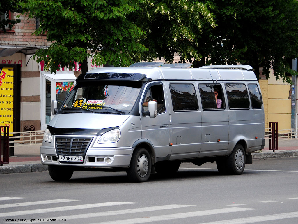 Брянская область, ГАЗ-3287 (X89-BT2) № К 316 КМ 32 — Фото — Автобусный  транспорт