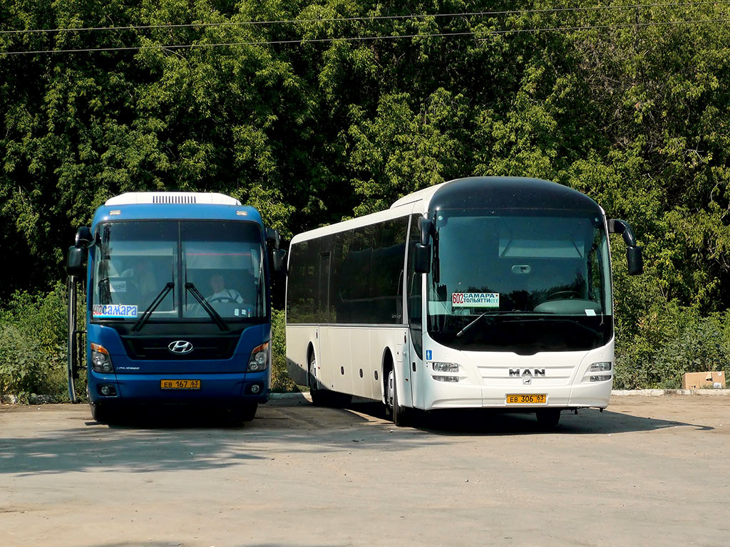 Самарская область, MAN R14 Lion's Regio C ÜL354 C № ЕВ 306 63; Самарская область, Hyundai Universe Space Luxury № ЕВ 167 63