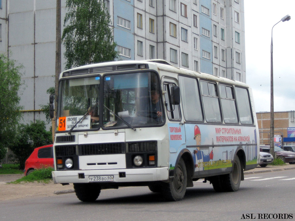 Псковская область, ПАЗ-32053 № У 238 ВО 60