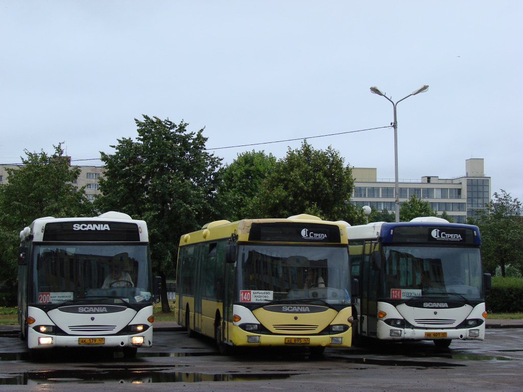 Ленинградская область, Scania OmniLink I (Скания-Питер) № АК 179 47; Ленинградская область, Scania OmniLink I (Скания-Питер) № АЕ 895 47; Ленинградская область, Scania OmniLink I (Скания-Питер) № АЕ 401 47; Ленинградская область — Разные фотографии