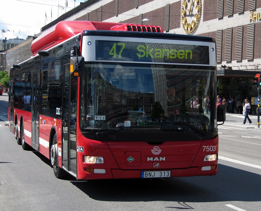 Швеция, MAN A26 Lion's City C NL313-13,68 CNG № 7503