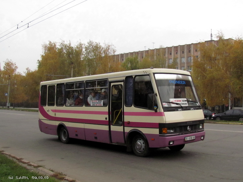 Полтавская область, БАЗ-А079.24 "Мальва" № BI 4748 AX