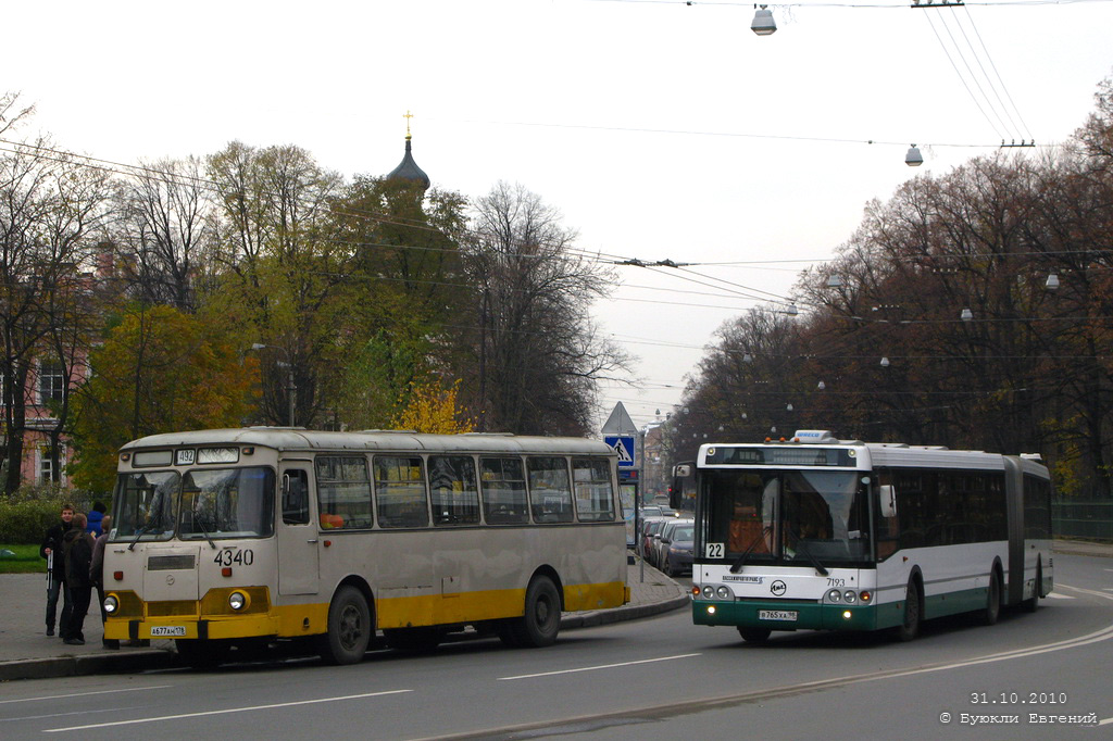 Petrohrad, LiAZ-677M (BARZ) č. А 677 АН 178; Petrohrad, LiAZ-6213.20 č. 7193