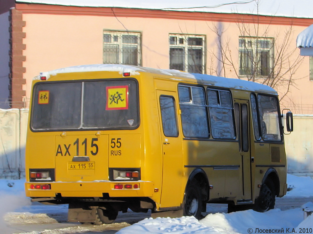 Омская область, ПАЗ-32053 № АХ 115 55