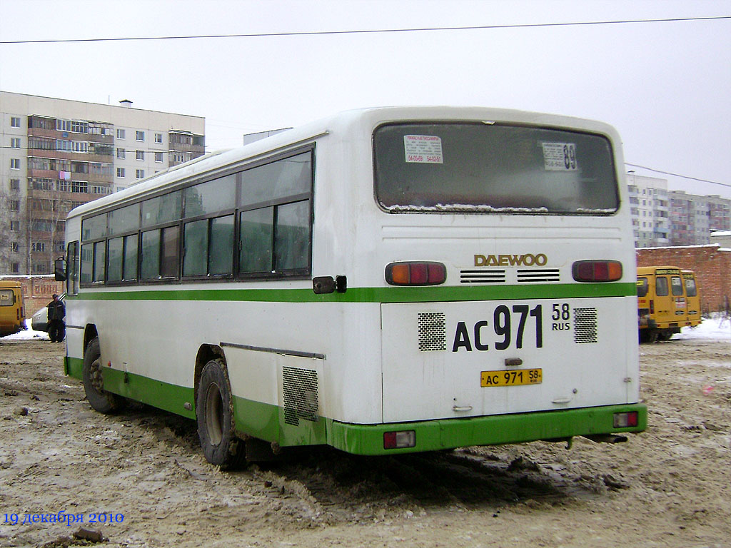 Пензенская область, Daewoo BS106 Royal City (Busan) № АС 971 58