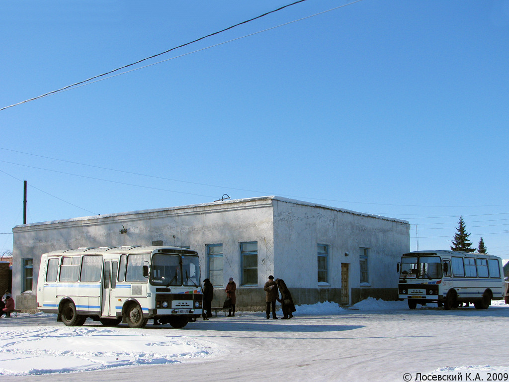 Омская область, ПАЗ-3205 (00) № 38; Омская область, ПАЗ-32053 № 254; Омская область — Автовокзалы