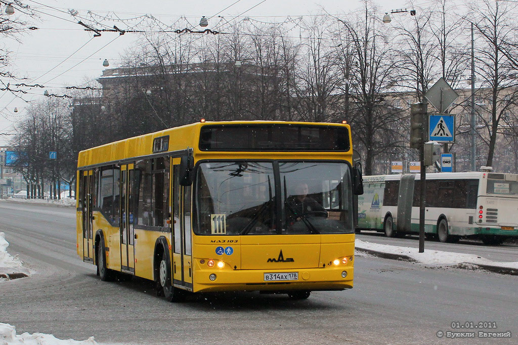 Санкт-Петербург, МАЗ-103.465 № В 314 АХ 178