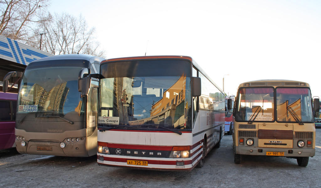 Самарская область, Neoplan P21 N2216SHD Tourliner SHD № ВС 256 63; Пермский край, Setra S315H № АТ 725 59; Пермский край, ПАЗ-4234 № АР 985 59