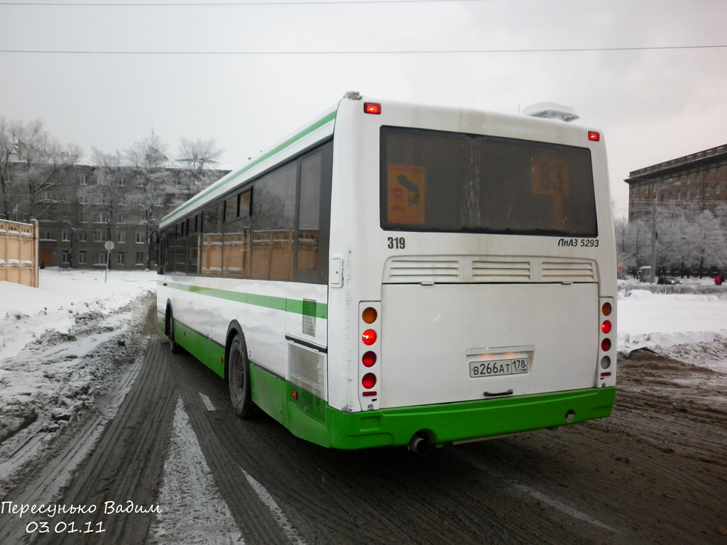 Санкт-Петербург, ЛиАЗ-5293.53 № 319