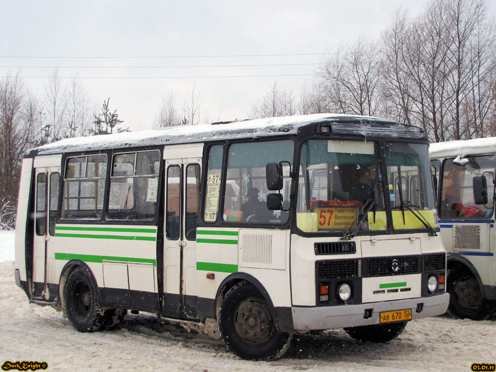 Нижегородская область, ПАЗ-32054 № АВ 670 52