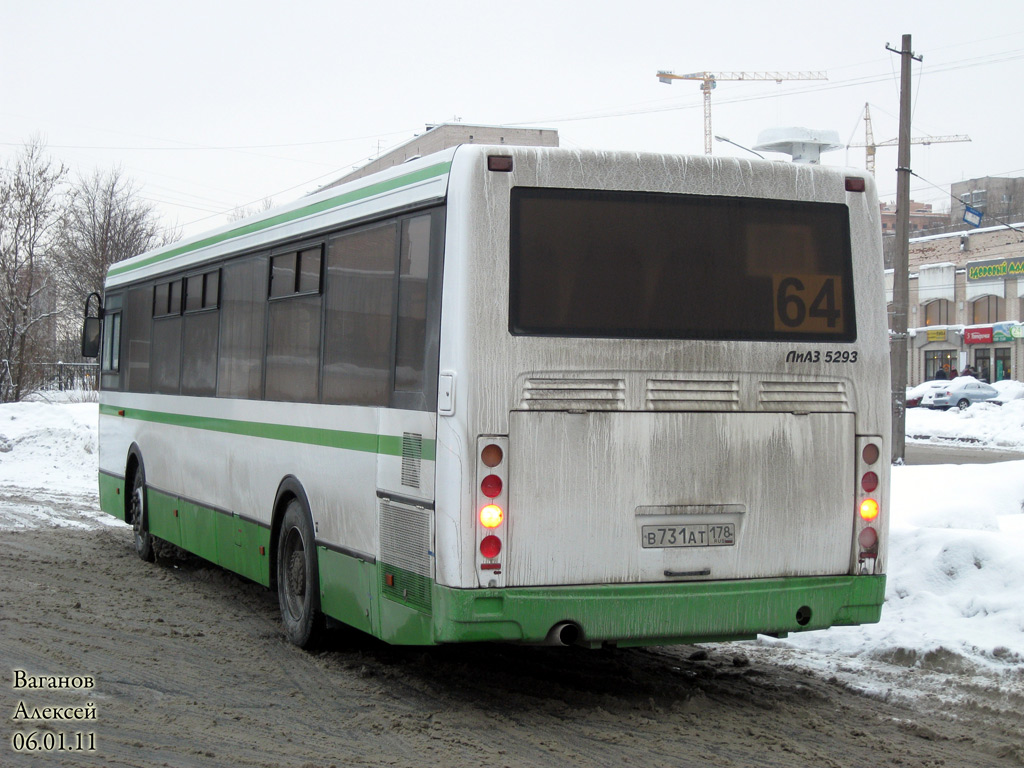 Санкт-Петербург, ЛиАЗ-5293.53 № В 731 АТ 178