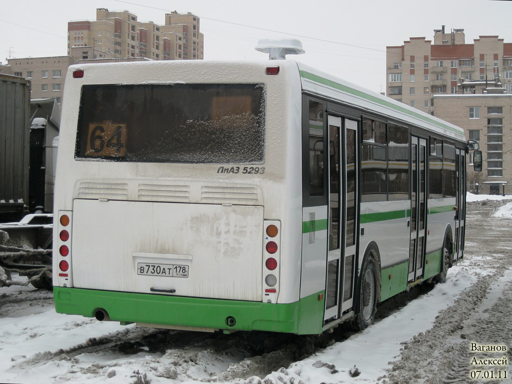 Санкт-Петербург, ЛиАЗ-5293.53 № В 730 АТ 178