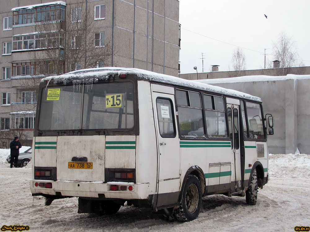 Нижегородская область, ПАЗ-32053 № АА 738 52