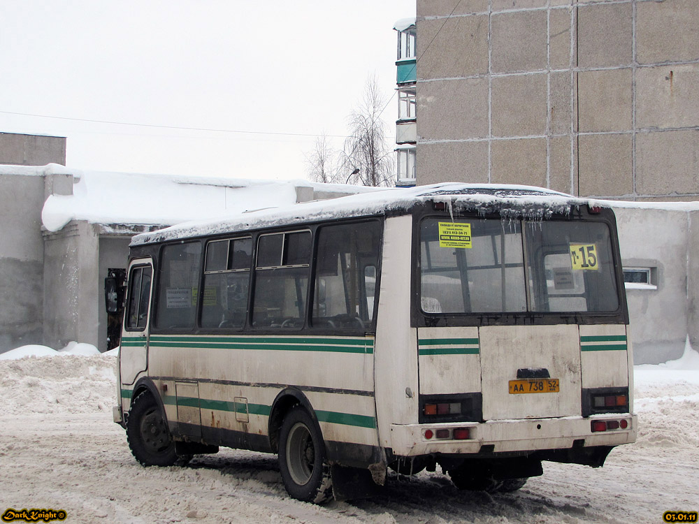 Нижегородская область, ПАЗ-32053 № АА 738 52