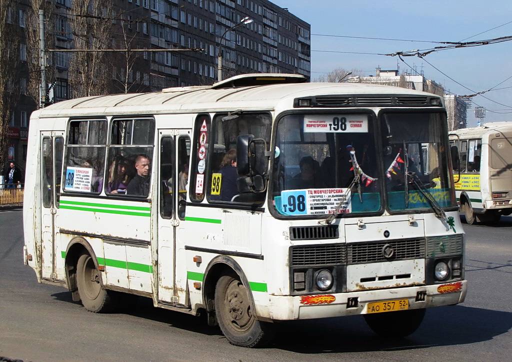 Нижегородская область, ПАЗ-32054 № АО 357 52