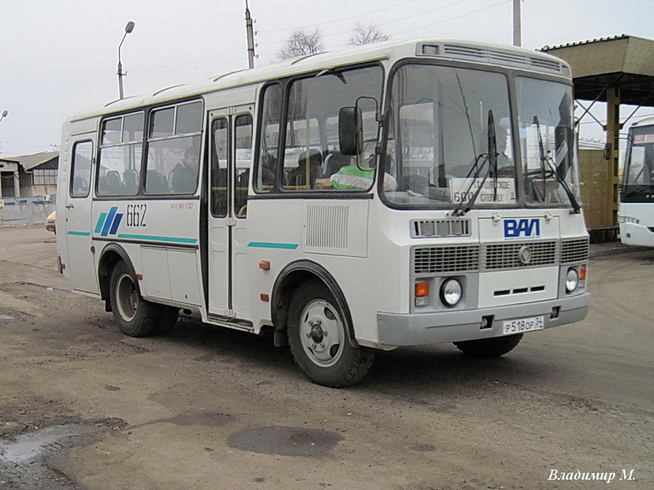 Волгоградская область, ПАЗ-32053 № 662