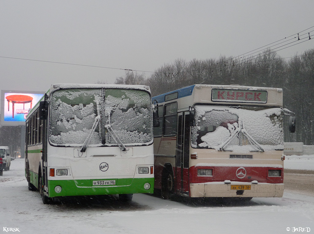 Курская область, ЛиАЗ-5256.26-01 № К 933 УК 46; Курская область, Mercedes-Benz O325 № АК 439 46