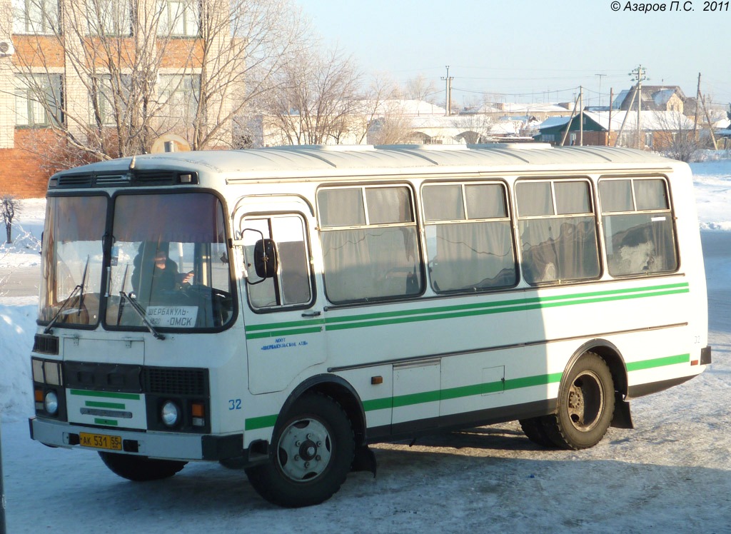 Омская область, ПАЗ-3205 (00) № 32