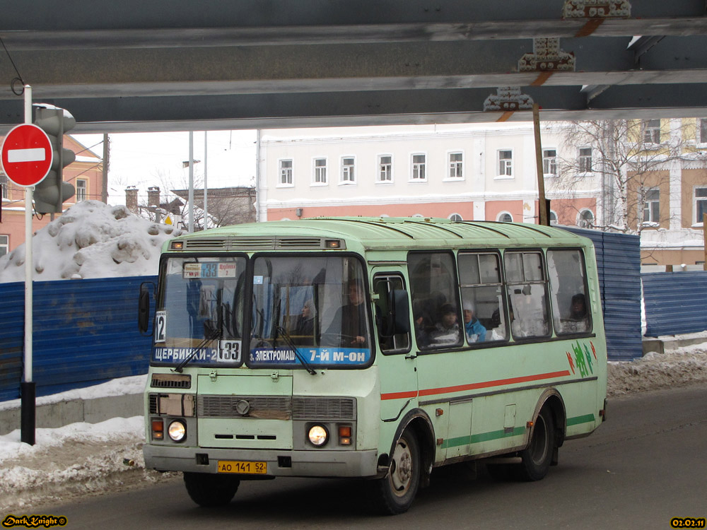 Нижегородская область, ПАЗ-32054 № АО 141 52