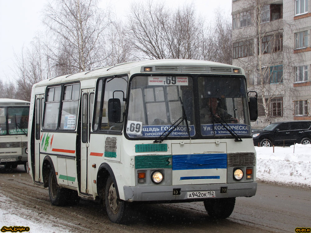 Нижегородская область, ПАЗ-32054 № А 942 ОК 152