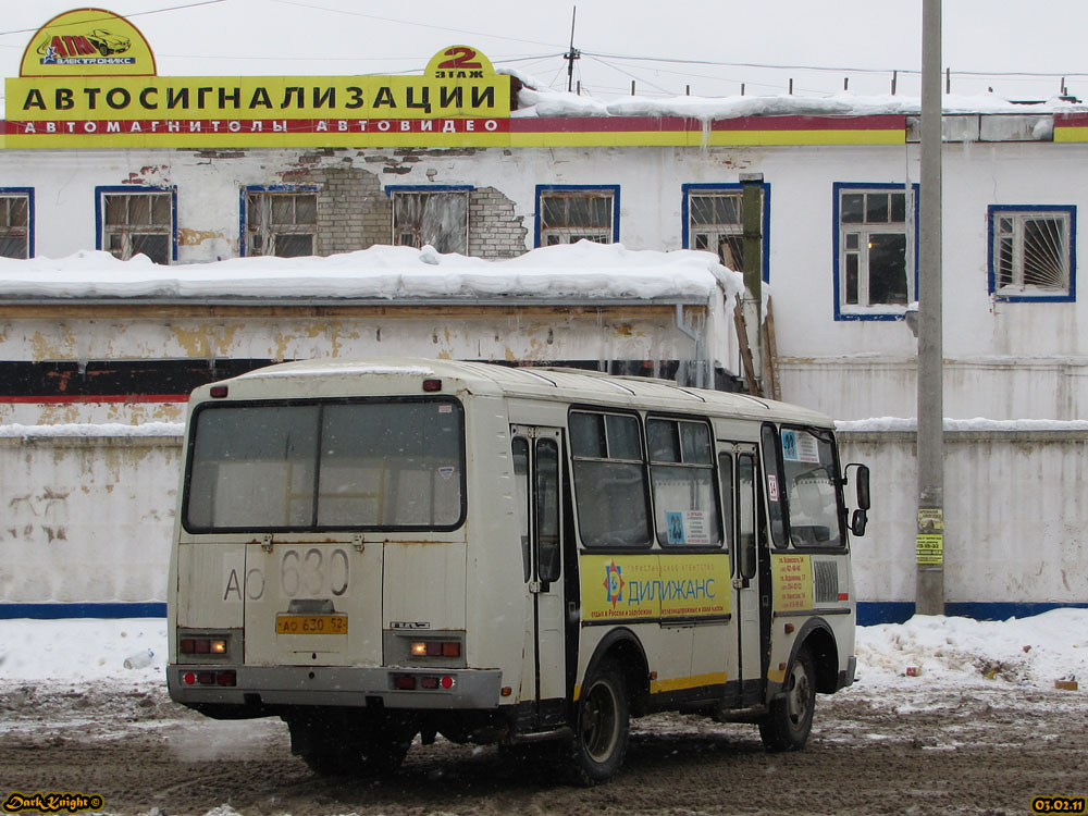 Нижегородская область, ПАЗ-32054 № АО 630 52